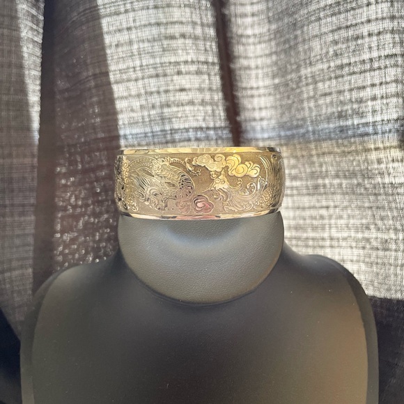 Tibetan Intricate Silver Cuff Bracelet - Picture 3 of 7